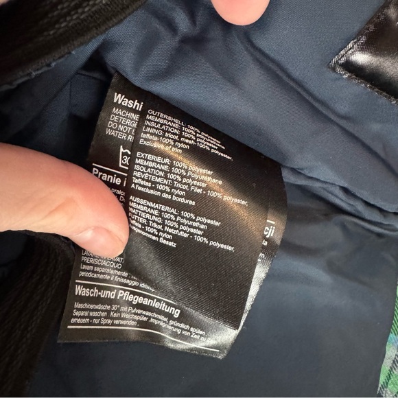 Like New Burton Green and Blue Plaid Kids Jacket - Picture 5 of 9